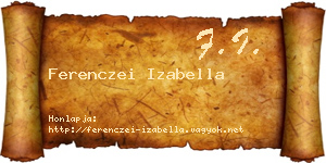 Ferenczei Izabella névjegykártya
